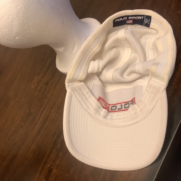 end white polo sport hat
